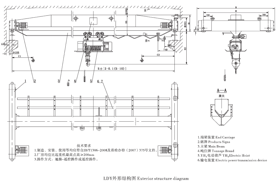 LDY型冶金单梁起重机结构简图.png